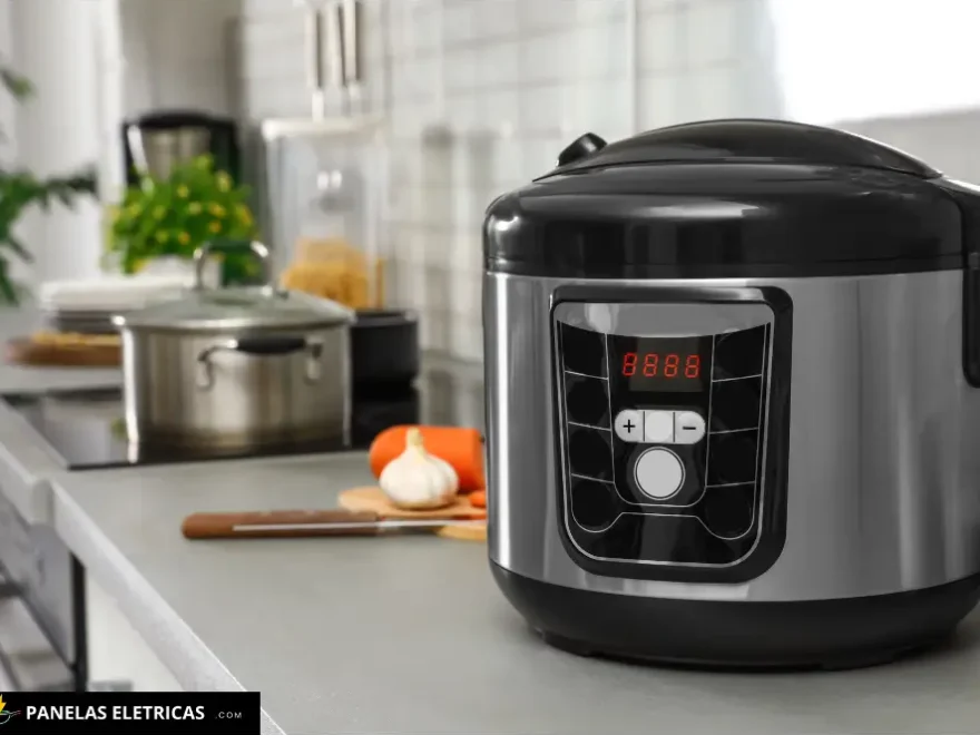 melhores panelas elétricas de 2025 em uma cozinha moderna.