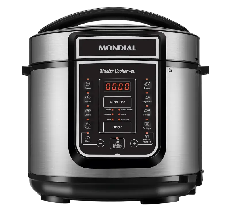 Panela Elétrica Electrolux vapor arroz capacidade 1,8L 10 xícaras 4 funções pré-programadas timer panela removivel antiaderente tampa vidro ECC20 inox 127v por Rita Lobo 